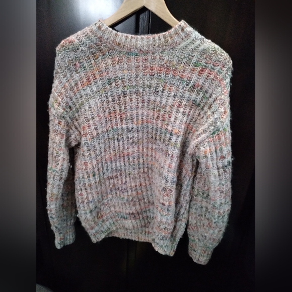 Aritzia Wilfred Free Retrograde Multicolor Knit Cropped Sweater - Picture 5 of 6